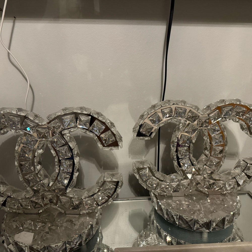 Crystal Chanel accent lamps